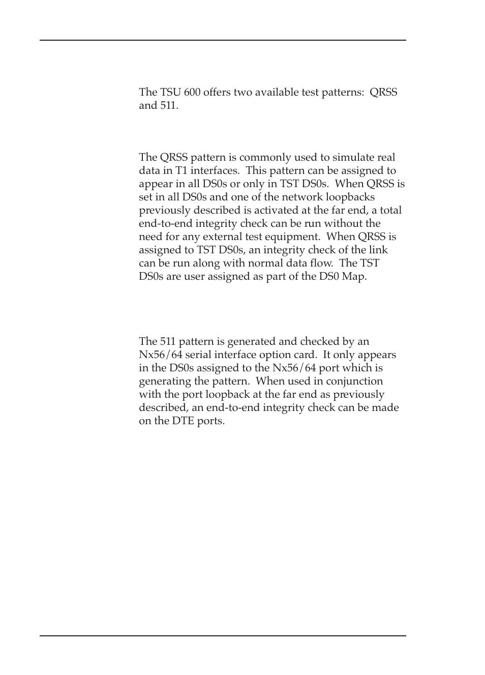 Pattern generation | ADTRAN TSU 600 User Manual | Page 32 / 133