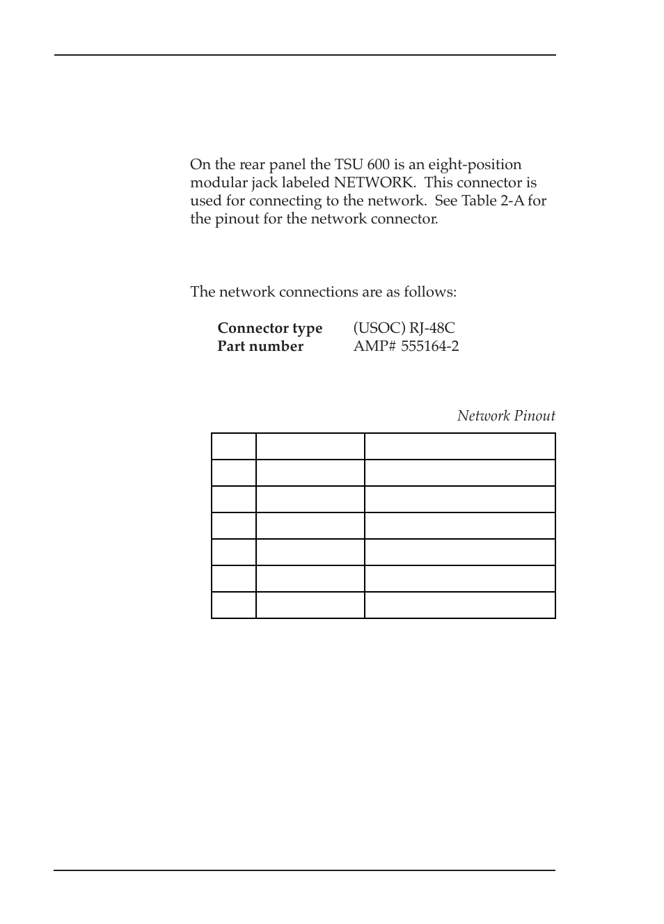 Wiring network | ADTRAN TSU 600 User Manual | Page 42 / 133