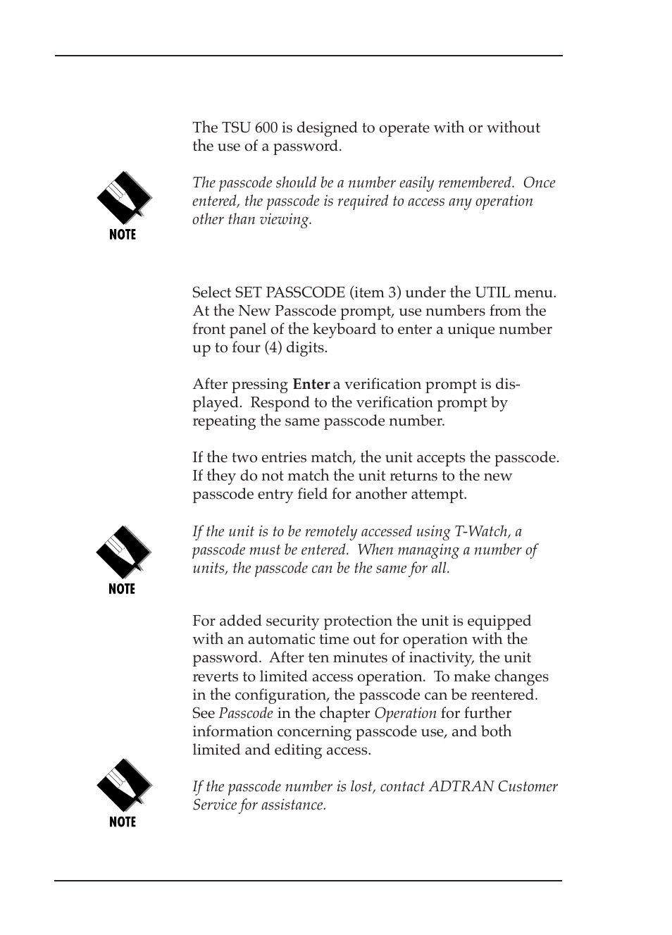 ADTRAN TSU 600 User Manual | Page 46 / 133