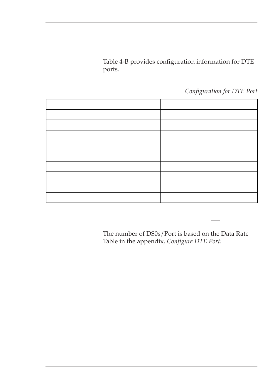 Step 3. select the number of ds0s/port, Configuration for dte port | ADTRAN TSU 600 User Manual | Page 99 / 133