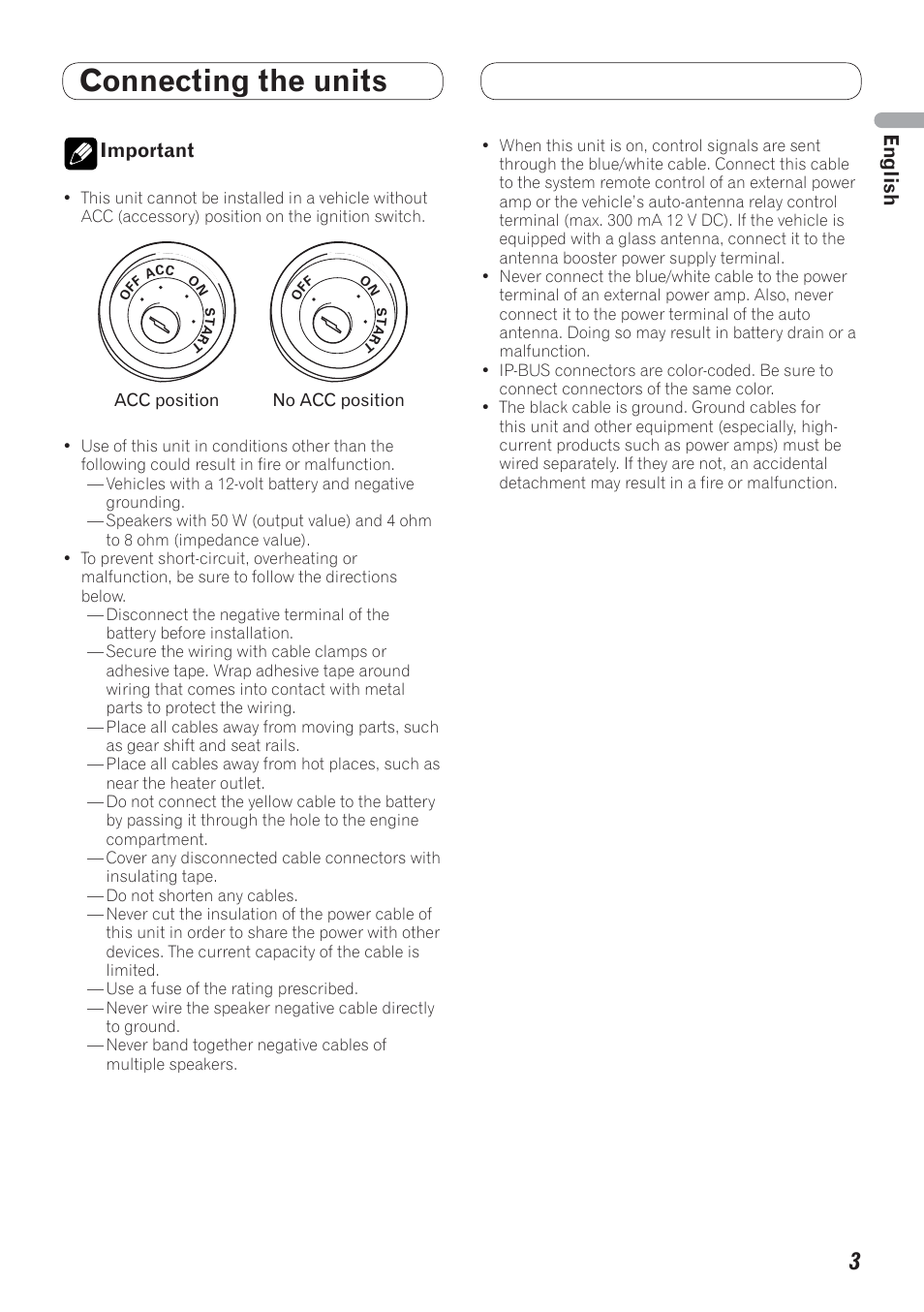 Connecting the units | Pioneer AVH-P4200DVD User Manual | Page 3 / 100