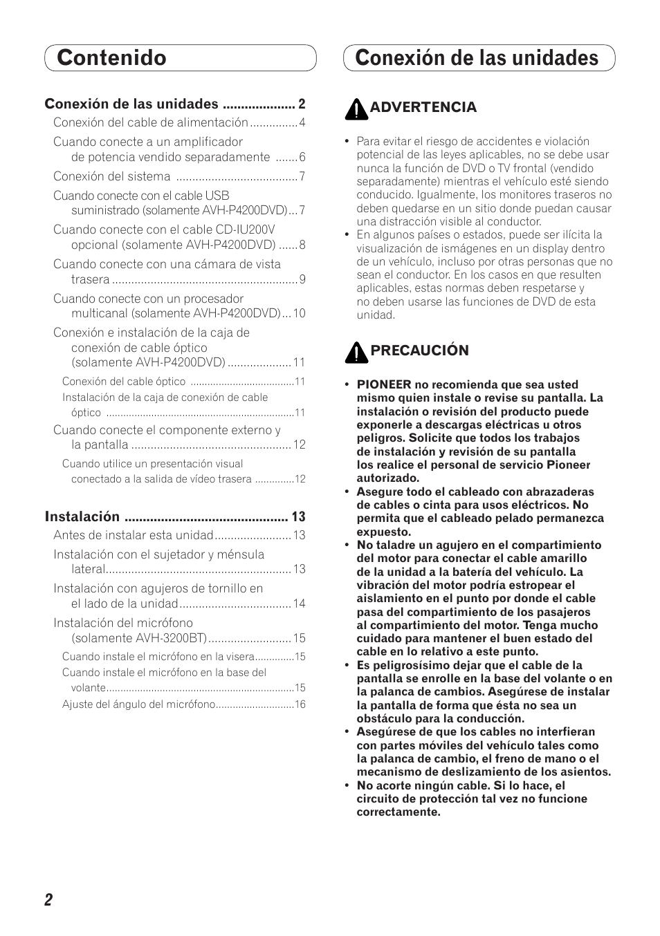 Pioneer AVH-P4200DVD User Manual | Page 50 / 100