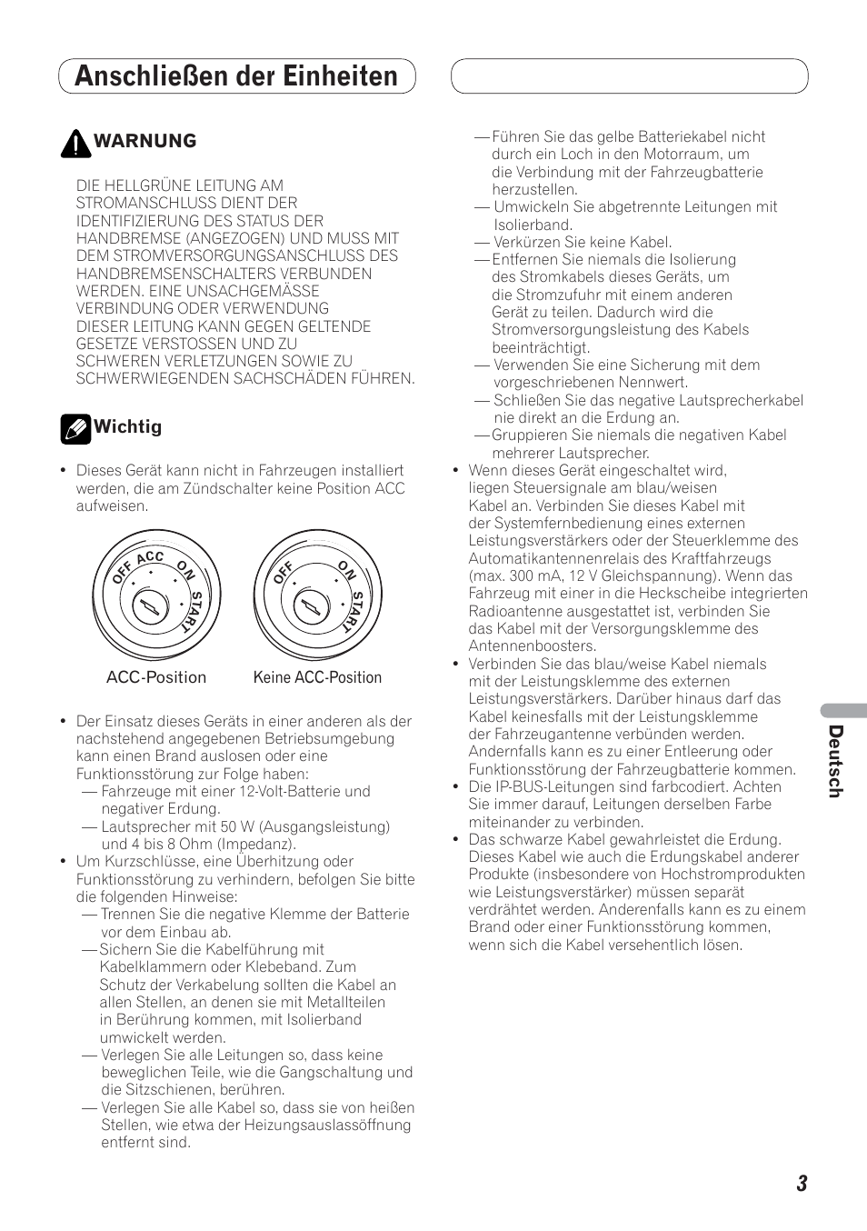 Anschließen der einheiten | Pioneer AVH-P4200DVD User Manual | Page 67 / 100