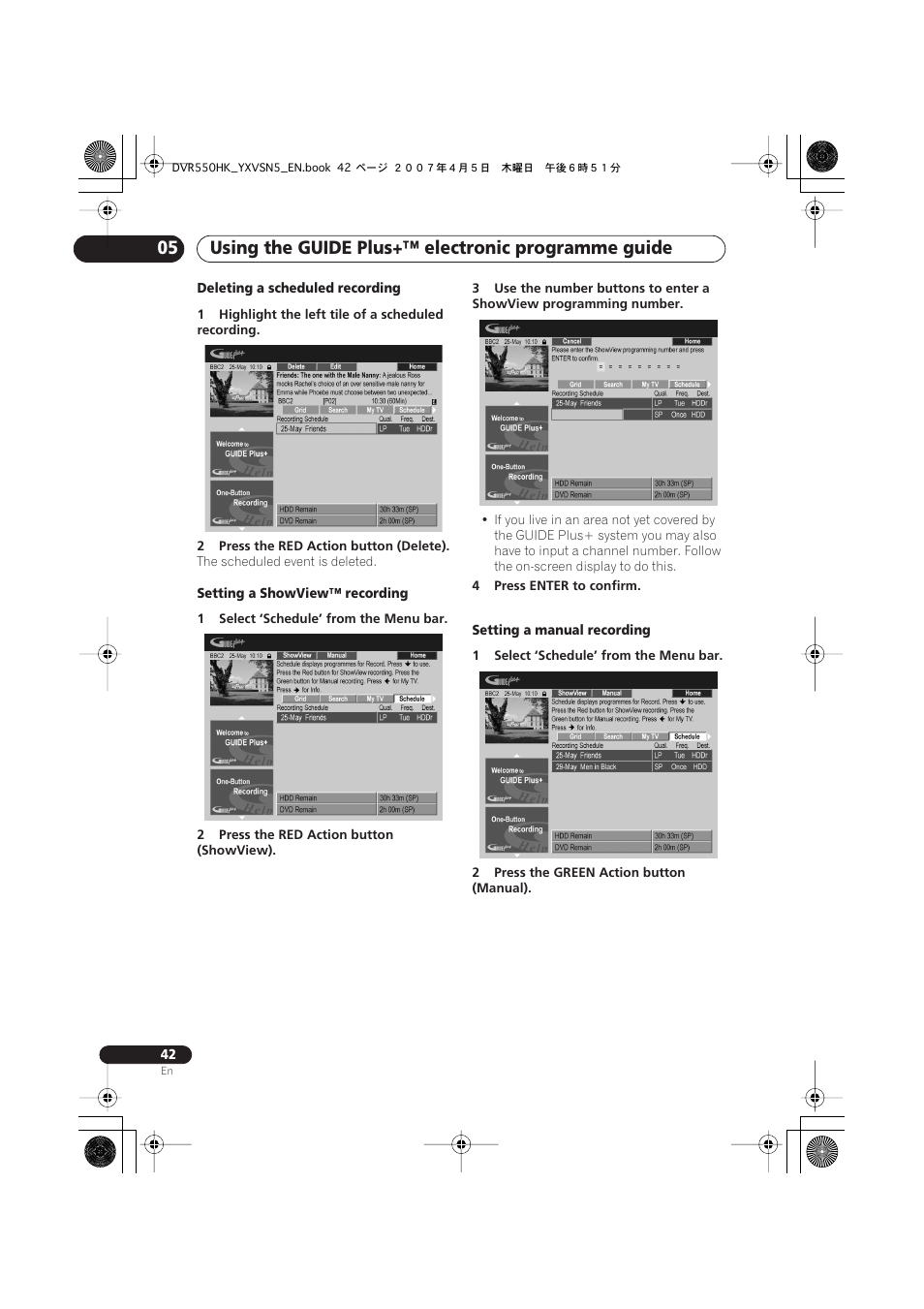 Pioneer DVR-550H-K User Manual | Page 42 / 142