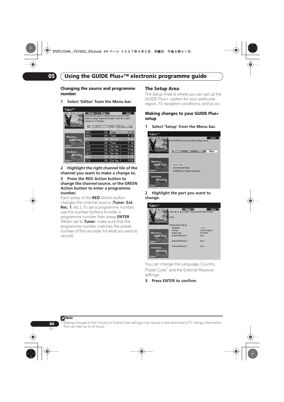 Pioneer DVR-550H-K User Manual | Page 44 / 142