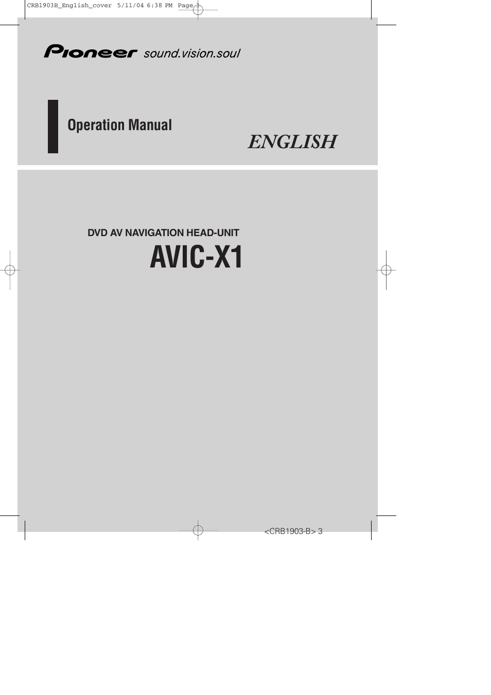 Pioneer AVIC-X1 User Manual | 124 pages