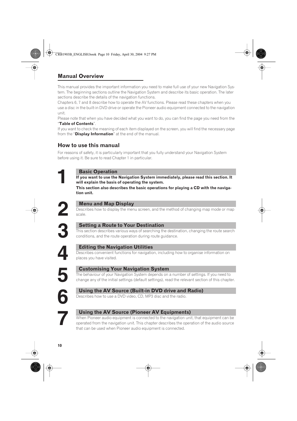Pioneer AVIC-X1 User Manual | Page 12 / 124