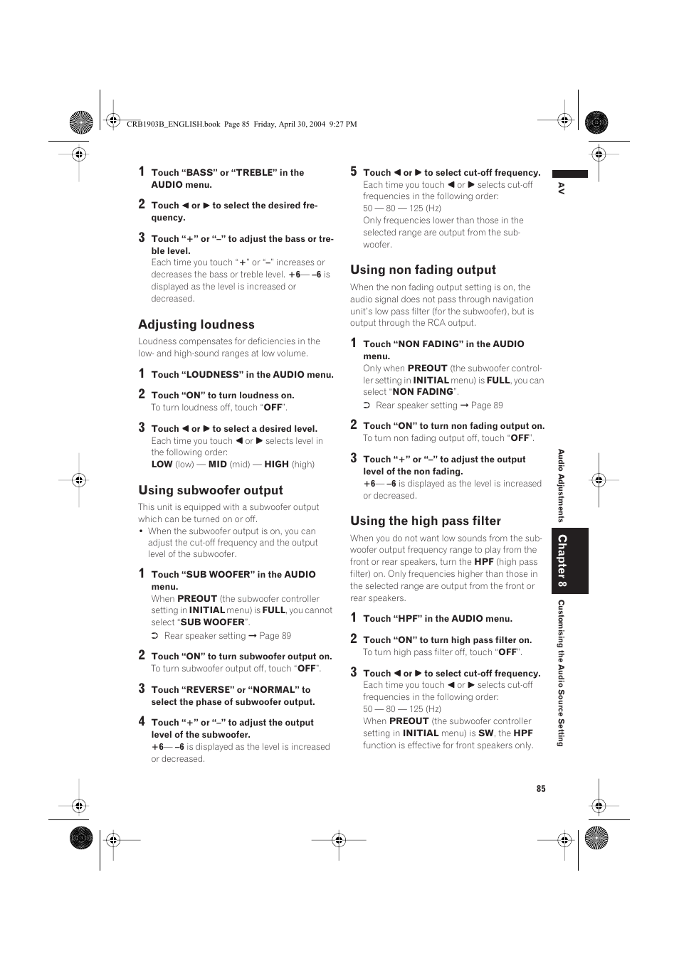 Pioneer AVIC-X1 User Manual | Page 87 / 124