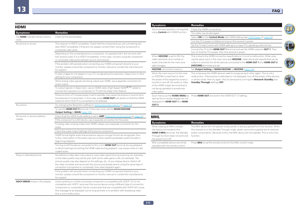 Hdmi mhl | Pioneer SC-LX57-S User Manual | Page 111 / 134