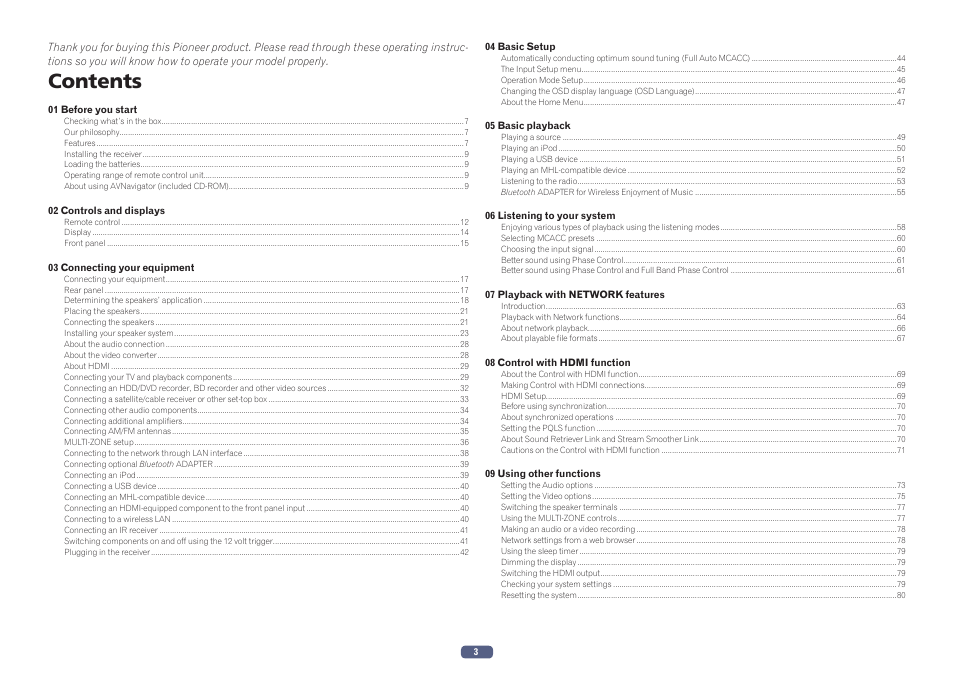 Pioneer SC-LX57-S User Manual | Page 3 / 134