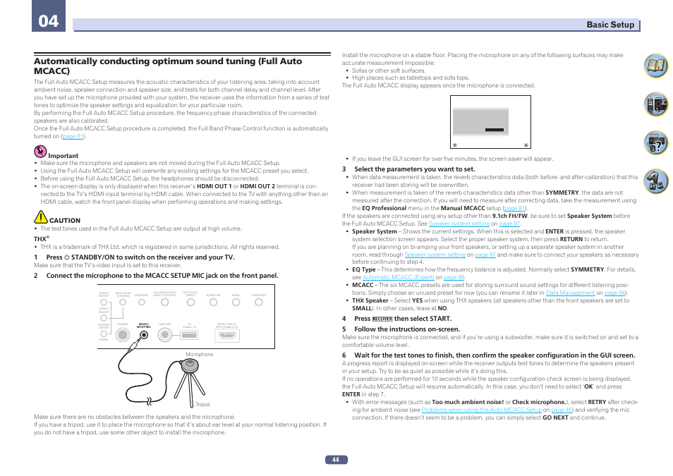 04 basic setup | Pioneer SC-LX57-S User Manual | Page 44 / 134
