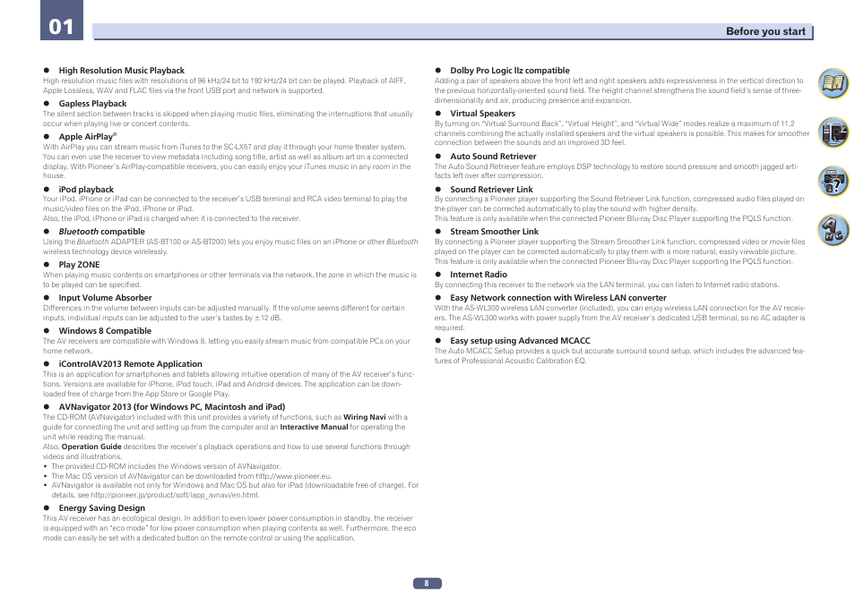 Pioneer SC-LX57-S User Manual | Page 8 / 134