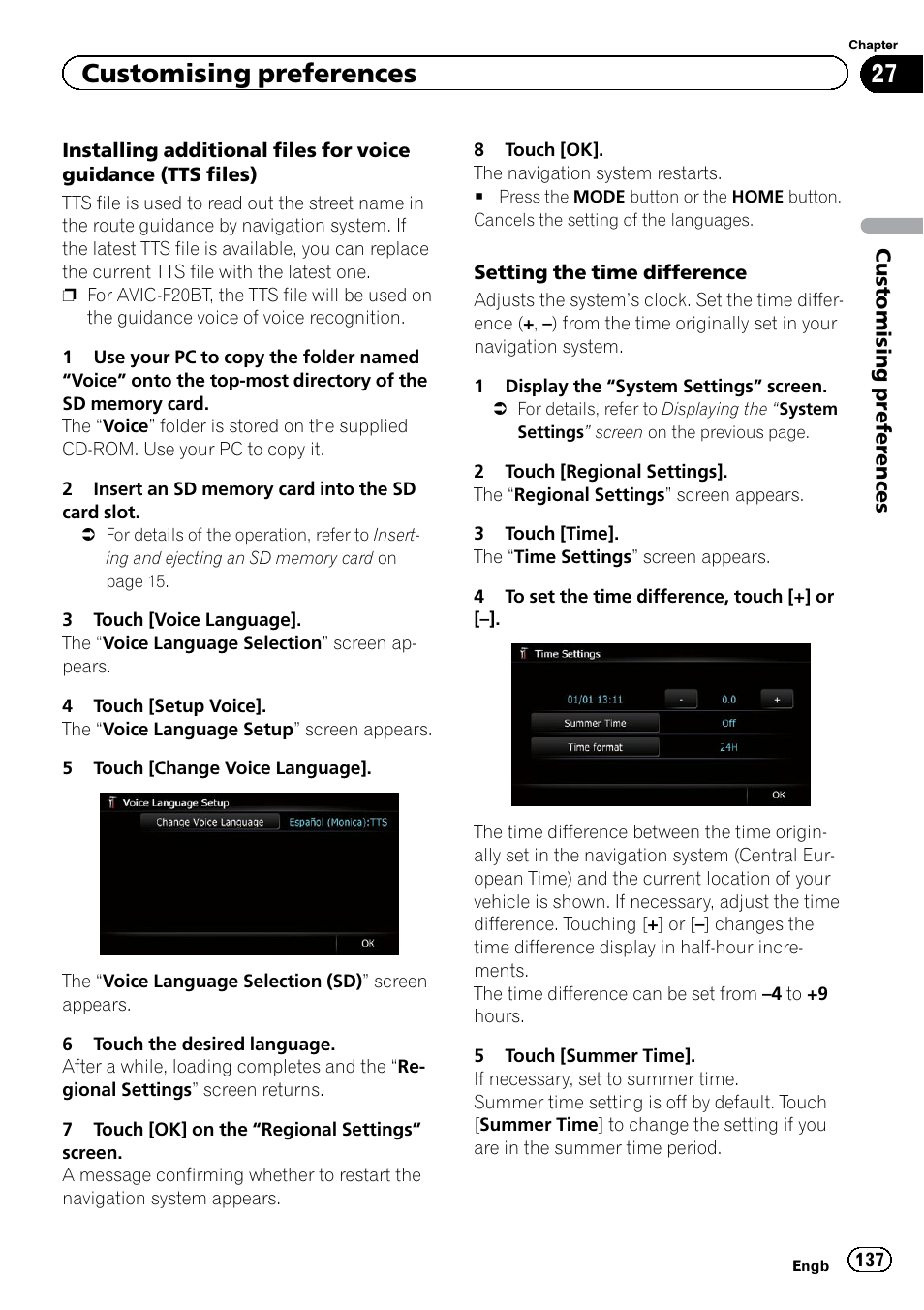 Customising preferences | Pioneer AVIC-F9220BT User Manual | Page 137 / 200