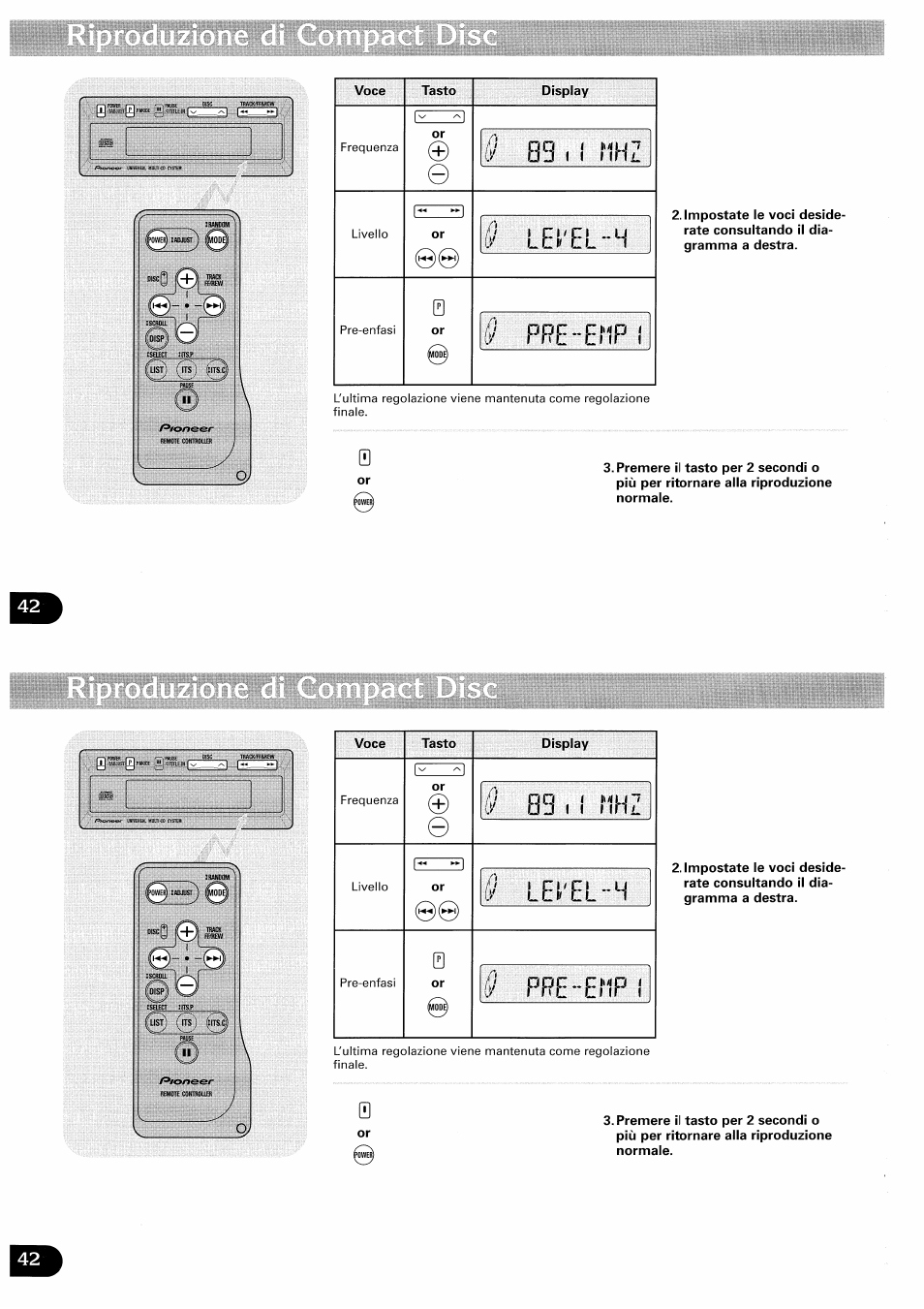 I flhz, Let'el-m, Pre-emp 1 | Pioneer CDX-FM657 User Manual | Page 42 / 68