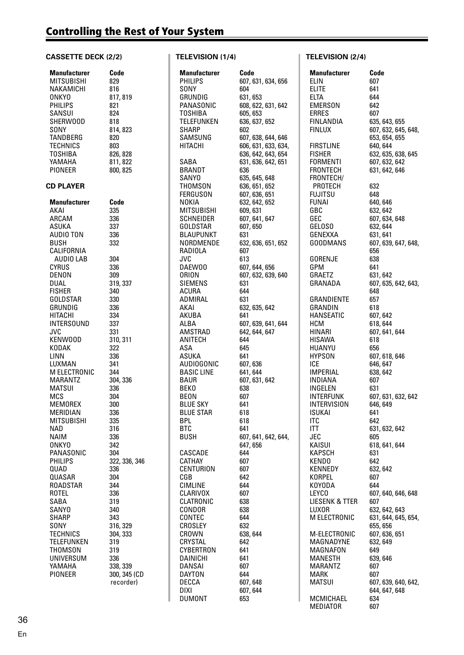 Controlling the rest of your system | Pioneer VSX-D510 User Manual | Page 36 / 40