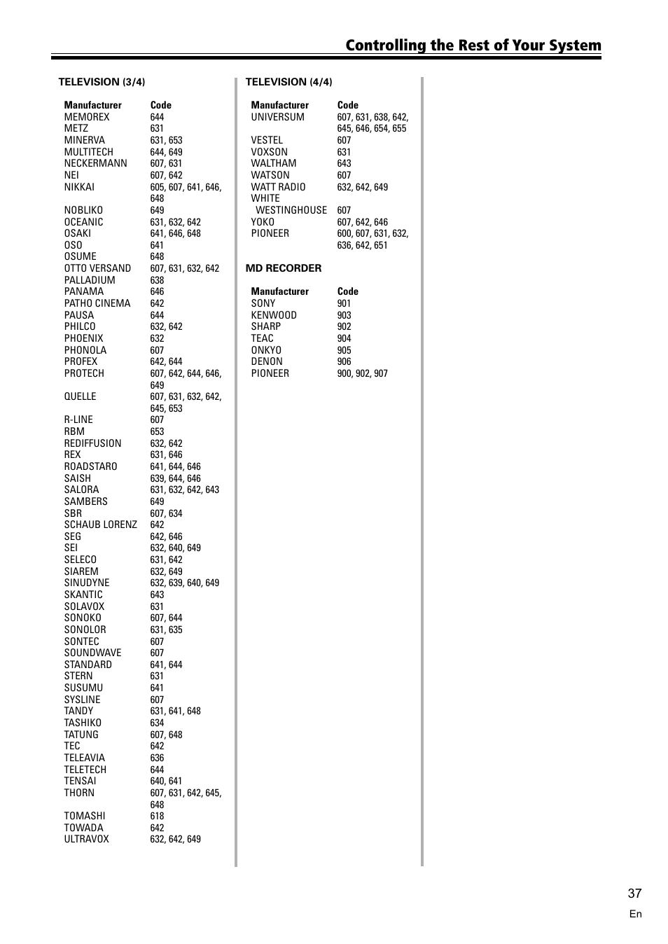 Controlling the rest of your system | Pioneer VSX-D510 User Manual | Page 37 / 40