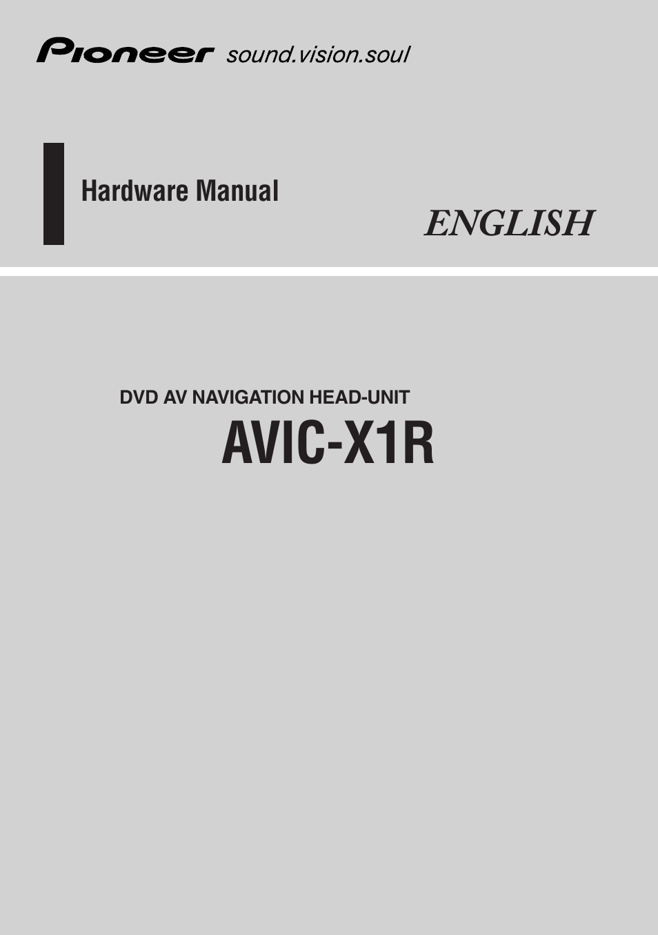 Pioneer AVIC-X1R User Manual | 27 pages