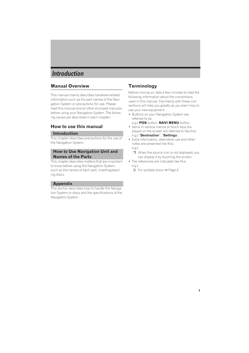 Introduction | Pioneer AVIC-X1R User Manual | Page 3 / 27