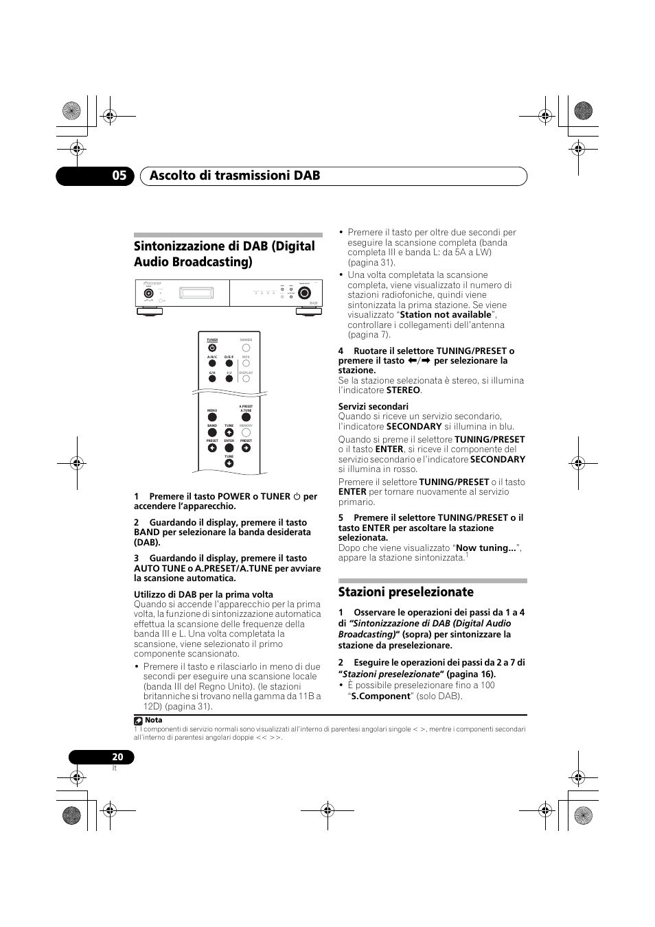 Stazioni preselezionate, Ascolto di trasmissioni dab 05 | Pioneer F-F6MK2-K User Manual | Page 140 / 182