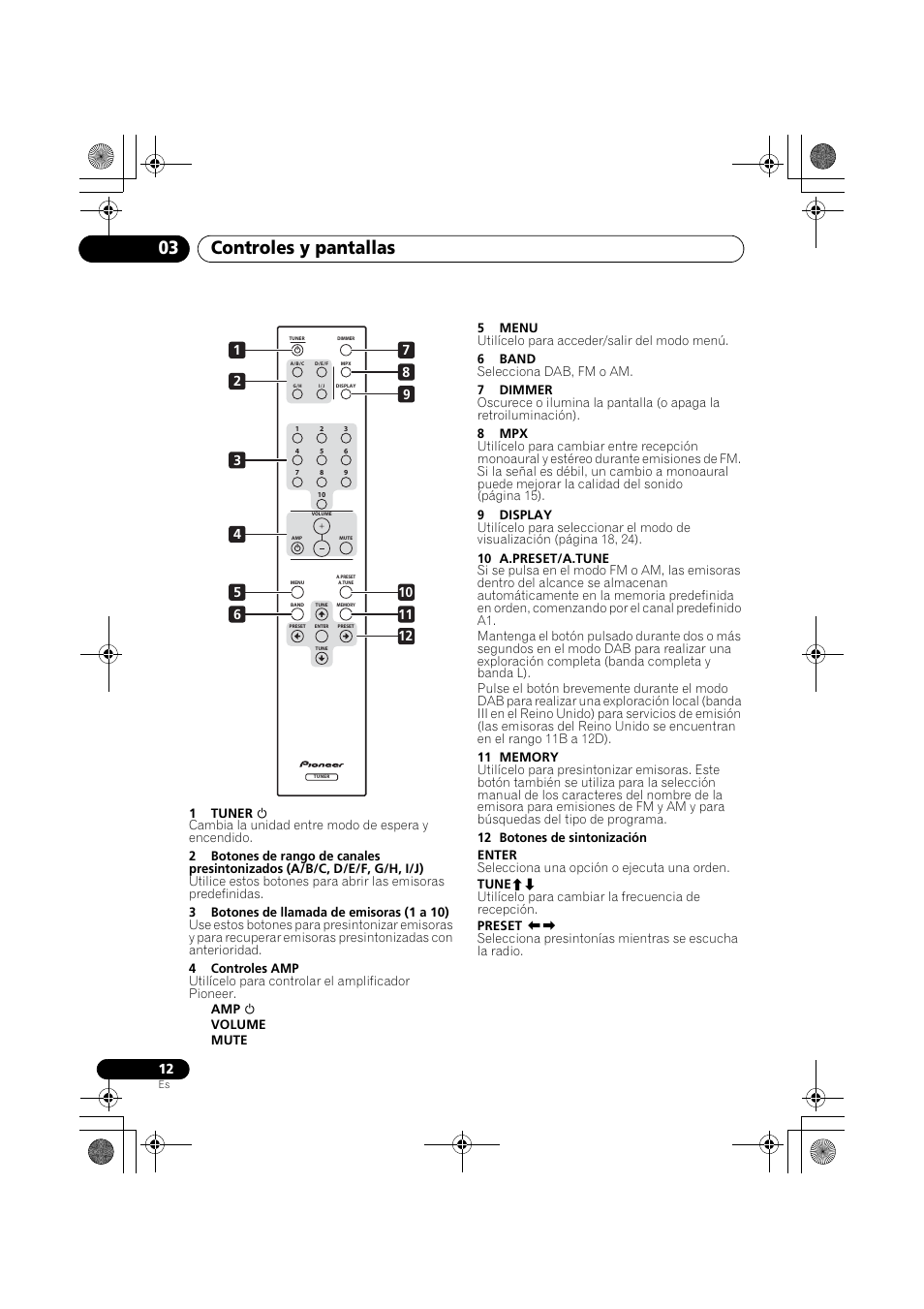 Controles y pantallas 03 | Pioneer F-F6MK2-K User Manual | Page 162 / 182