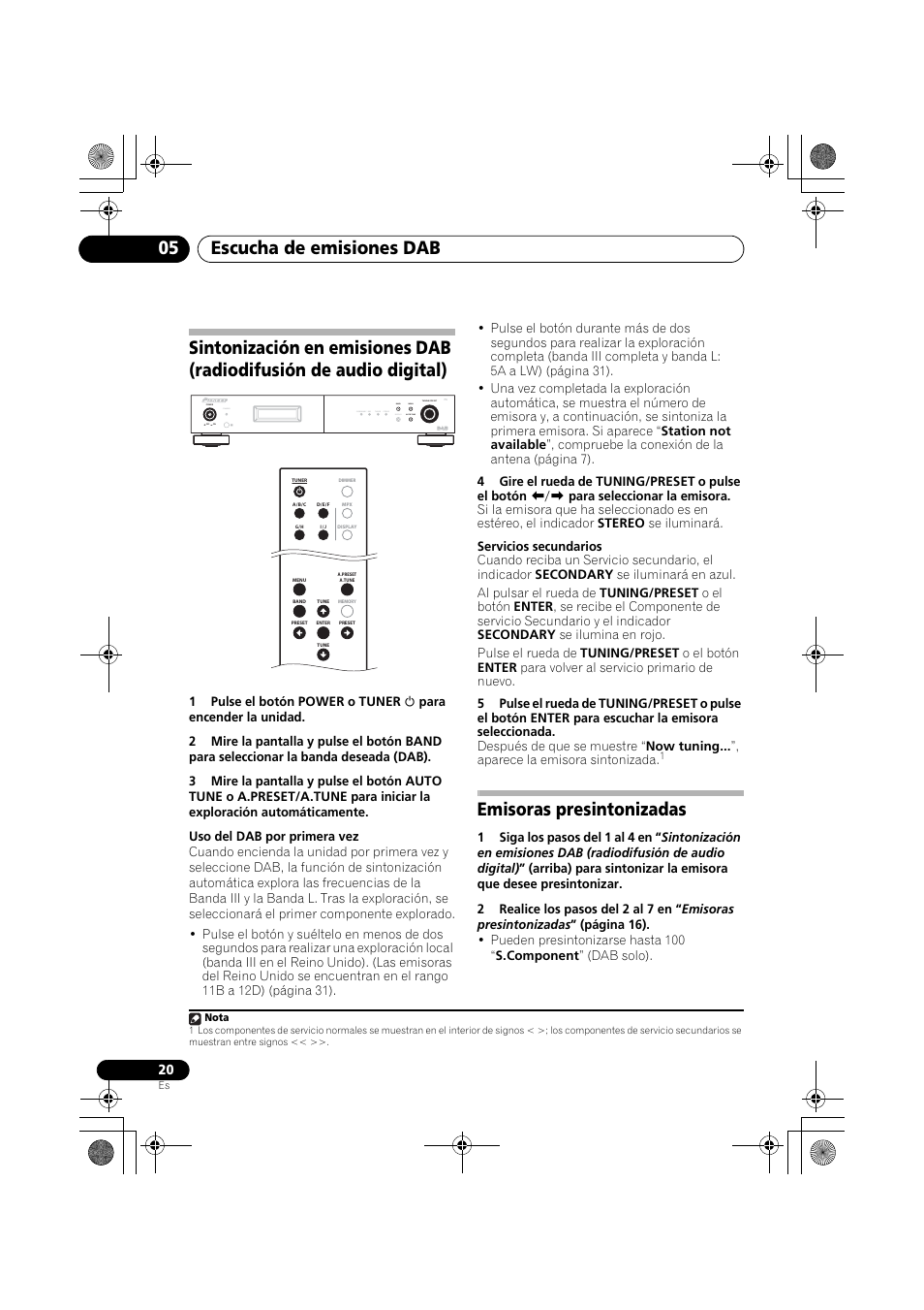 Emisoras presintonizadas, Escucha de emisiones dab 05 | Pioneer F-F6MK2-K User Manual | Page 170 / 182