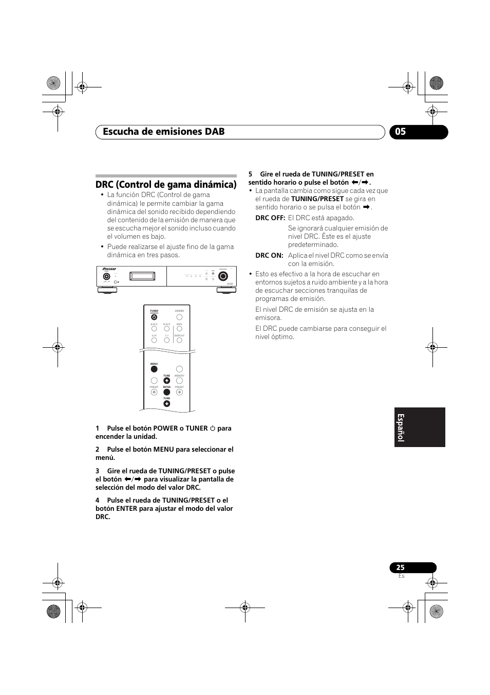 Drc (control de gama dinámica), Escucha de emisiones dab 05 | Pioneer F-F6MK2-K User Manual | Page 175 / 182