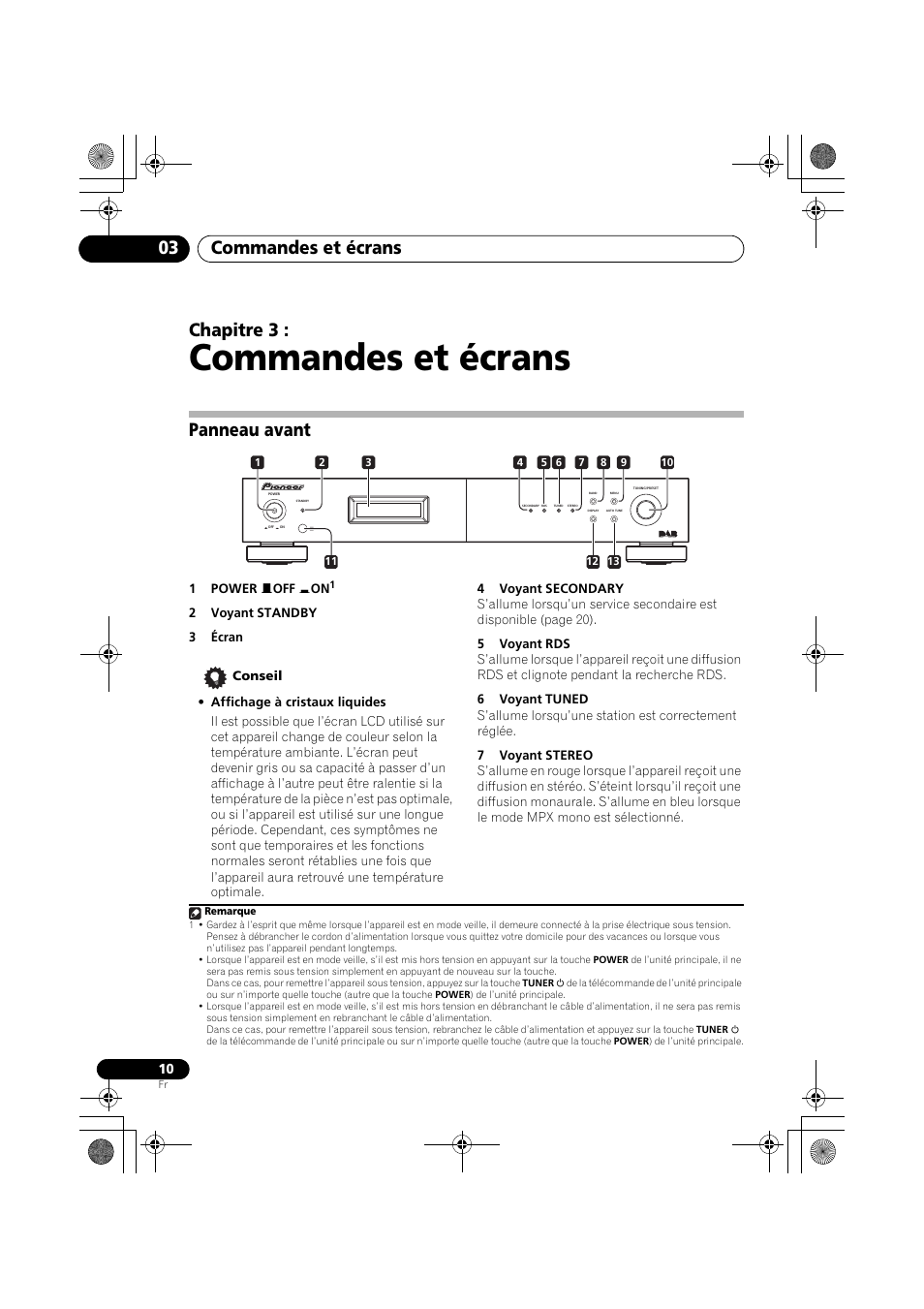 Panneau avant, Commandes et écrans, Commandes et écrans 03 | Chapitre 3 | Pioneer F-F6MK2-K User Manual | Page 40 / 182