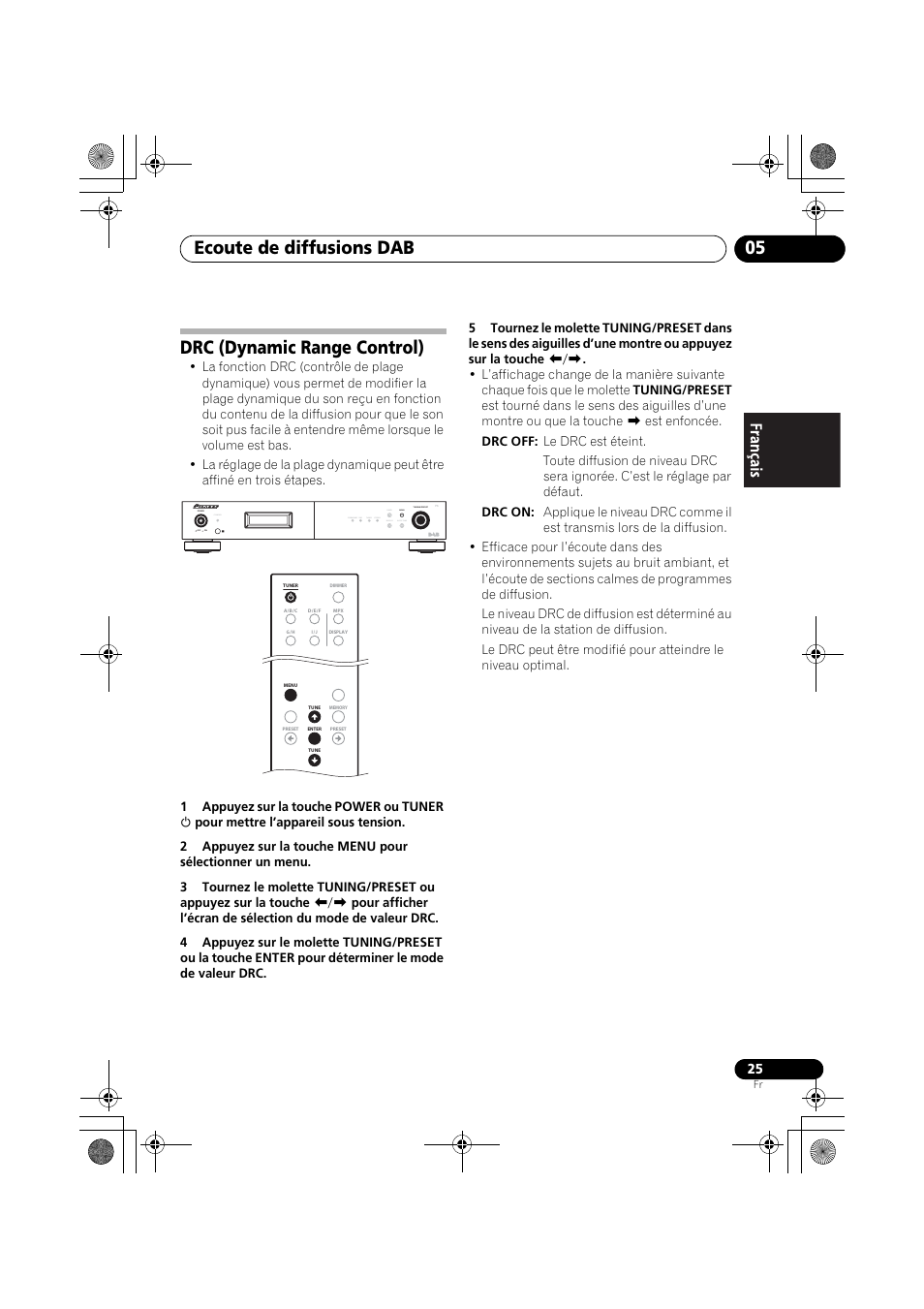 Drc (dynamic range control), Ecoute de diffusions dab 05 | Pioneer F-F6MK2-K User Manual | Page 55 / 182