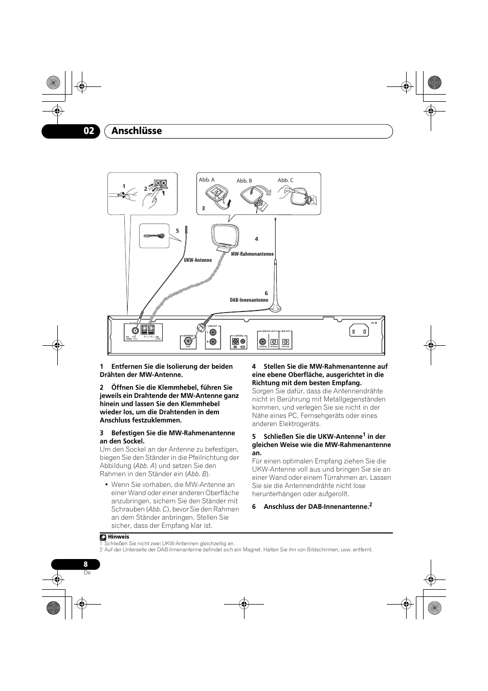 Anschlüsse 02 | Pioneer F-F6MK2-K User Manual | Page 68 / 182