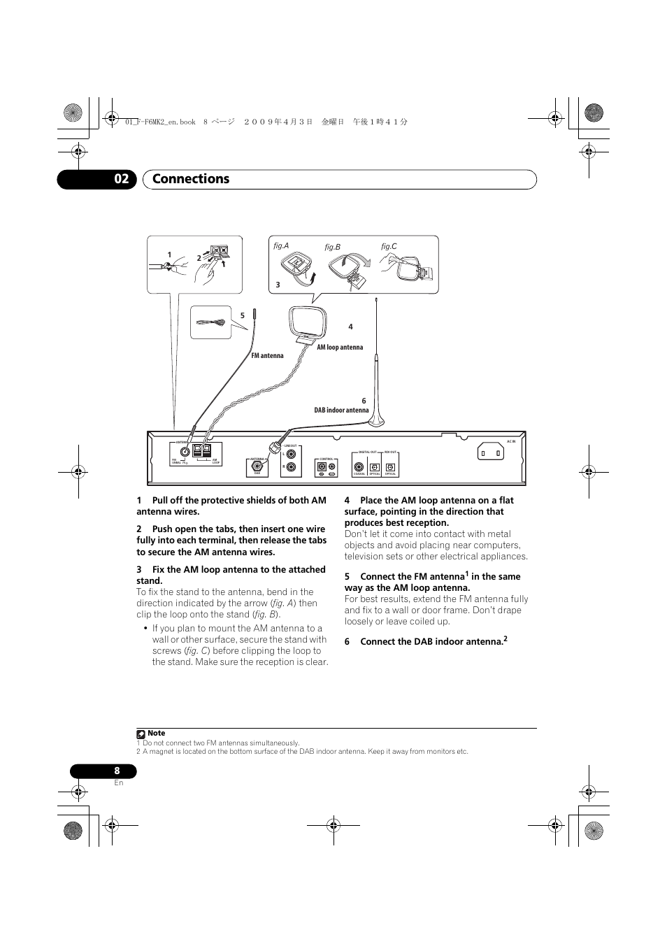 Connections 02 | Pioneer F-F6MK2-K User Manual | Page 8 / 182