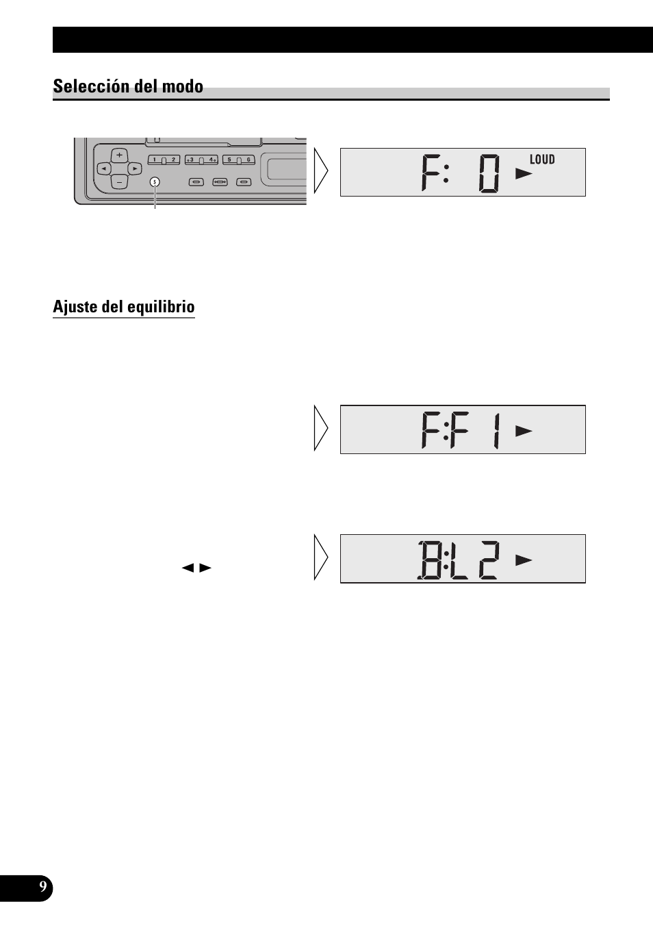 Ajuste de audio, Selección del modo, Ajuste del equilibrio | Pioneer KEH-1940 User Manual | Page 24 / 88