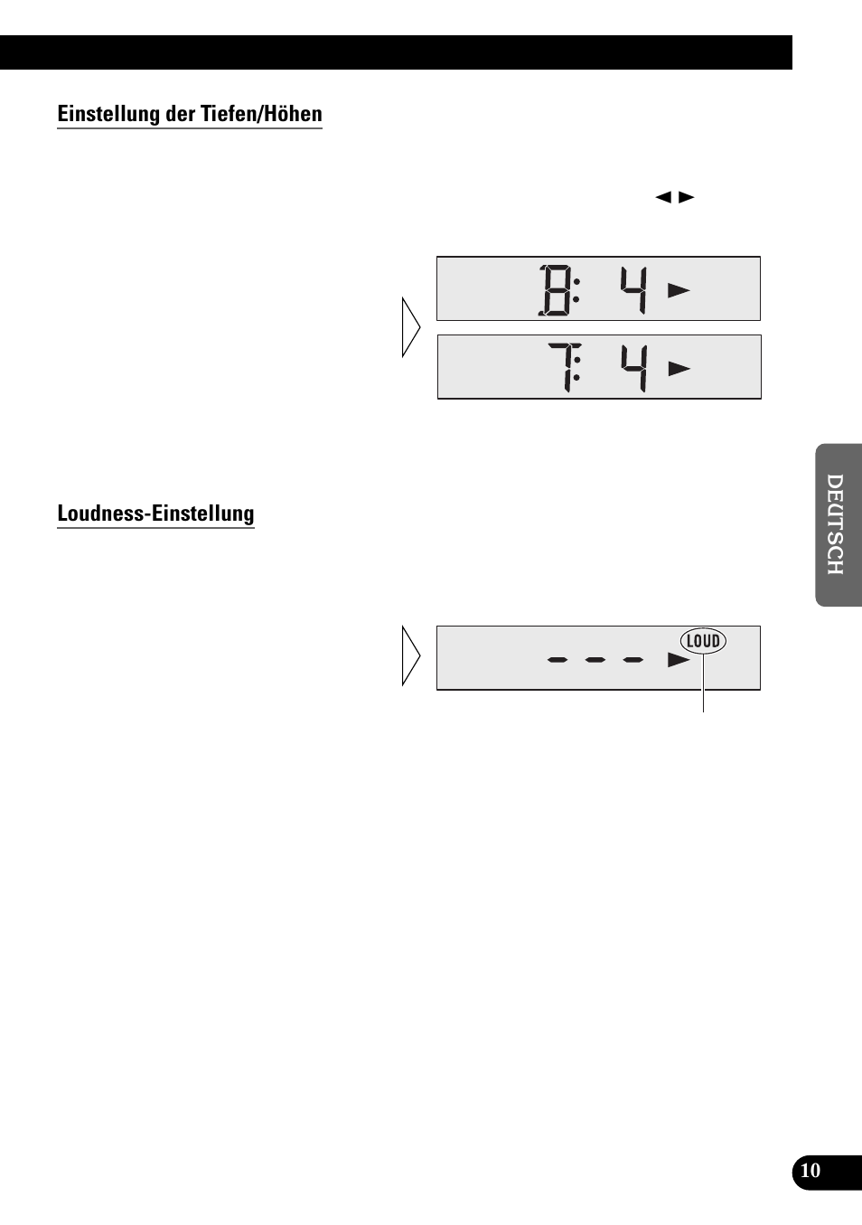 Einstellung der tiefen/höhen, Loudness-einstellung | Pioneer KEH-1940 User Manual | Page 39 / 88