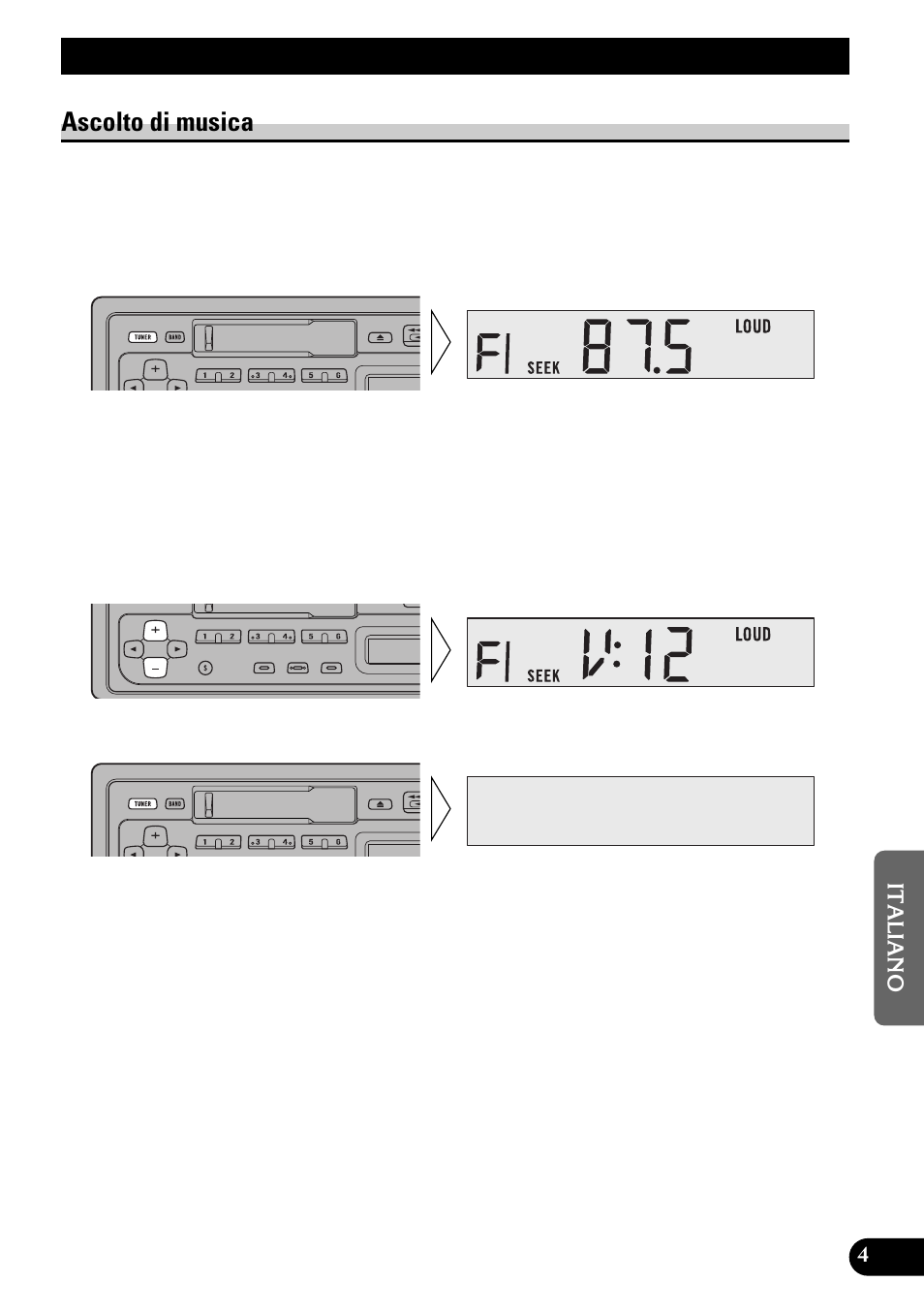 Uso in breve, Ascolto di musica | Pioneer KEH-1940 User Manual | Page 61 / 88