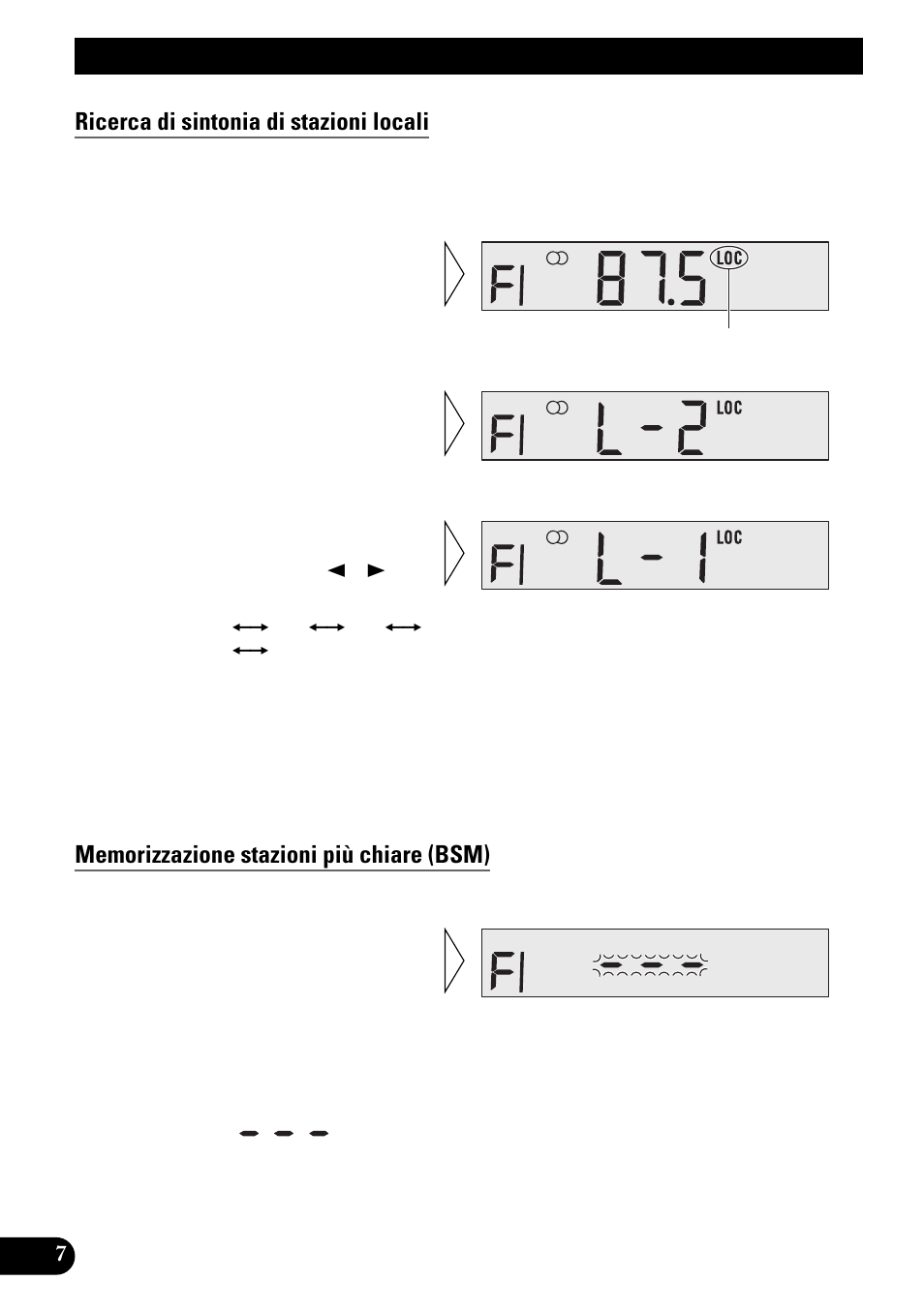Uso del sintonizzatore, Ricerca di sintonia di stazioni locali, Memorizzazione stazioni più chiare (bsm) | Pioneer KEH-1940 User Manual | Page 64 / 88