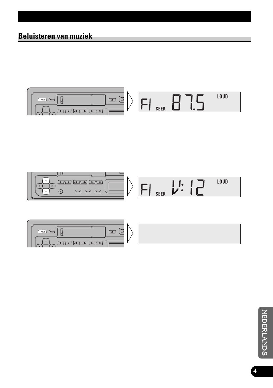 Basisbediening, Beluisteren van muziek | Pioneer KEH-1940 User Manual | Page 75 / 88