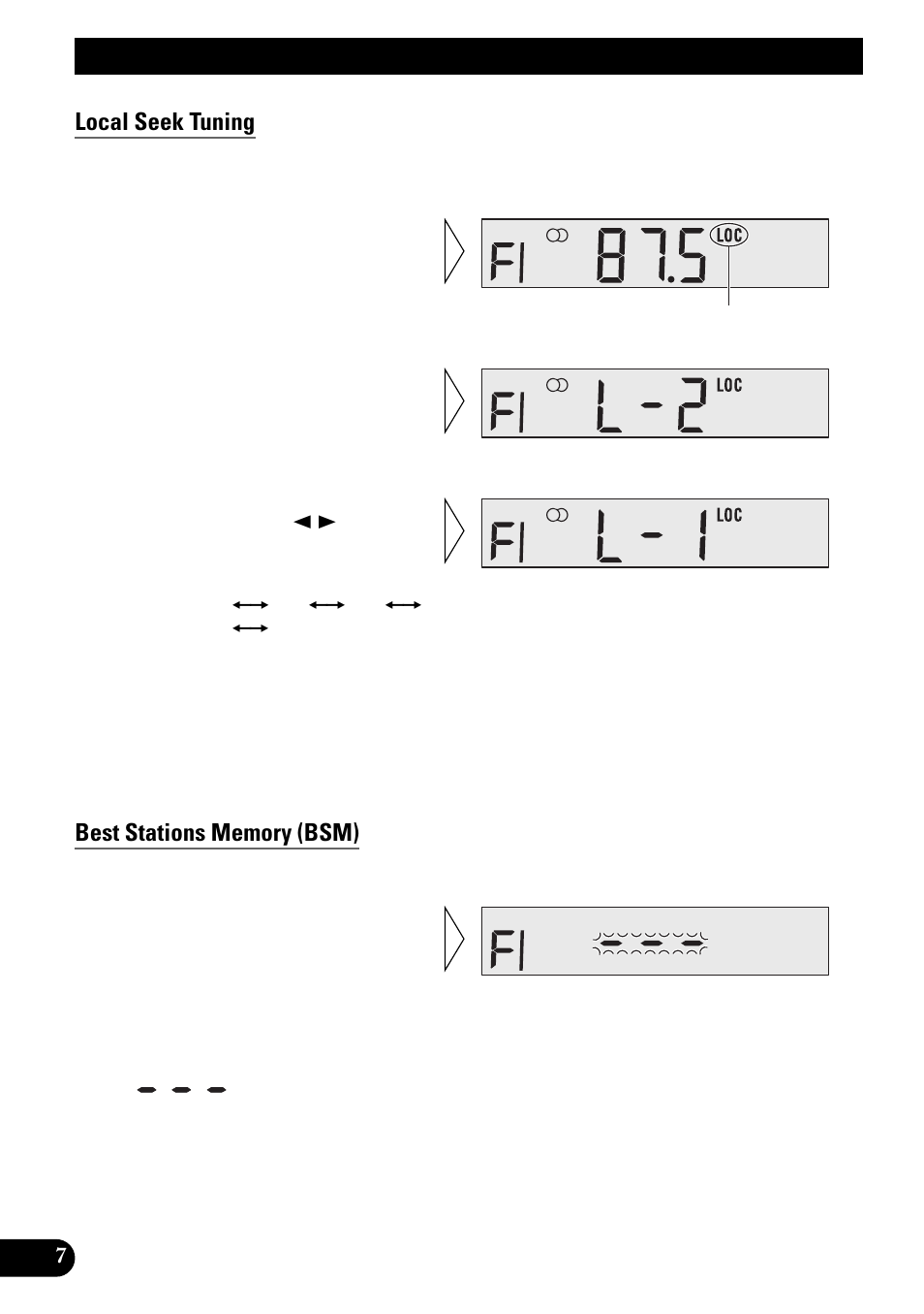 Tuner operation, Local seek tuning, Best stations memory (bsm) | Pioneer KEH-1940 User Manual | Page 8 / 88