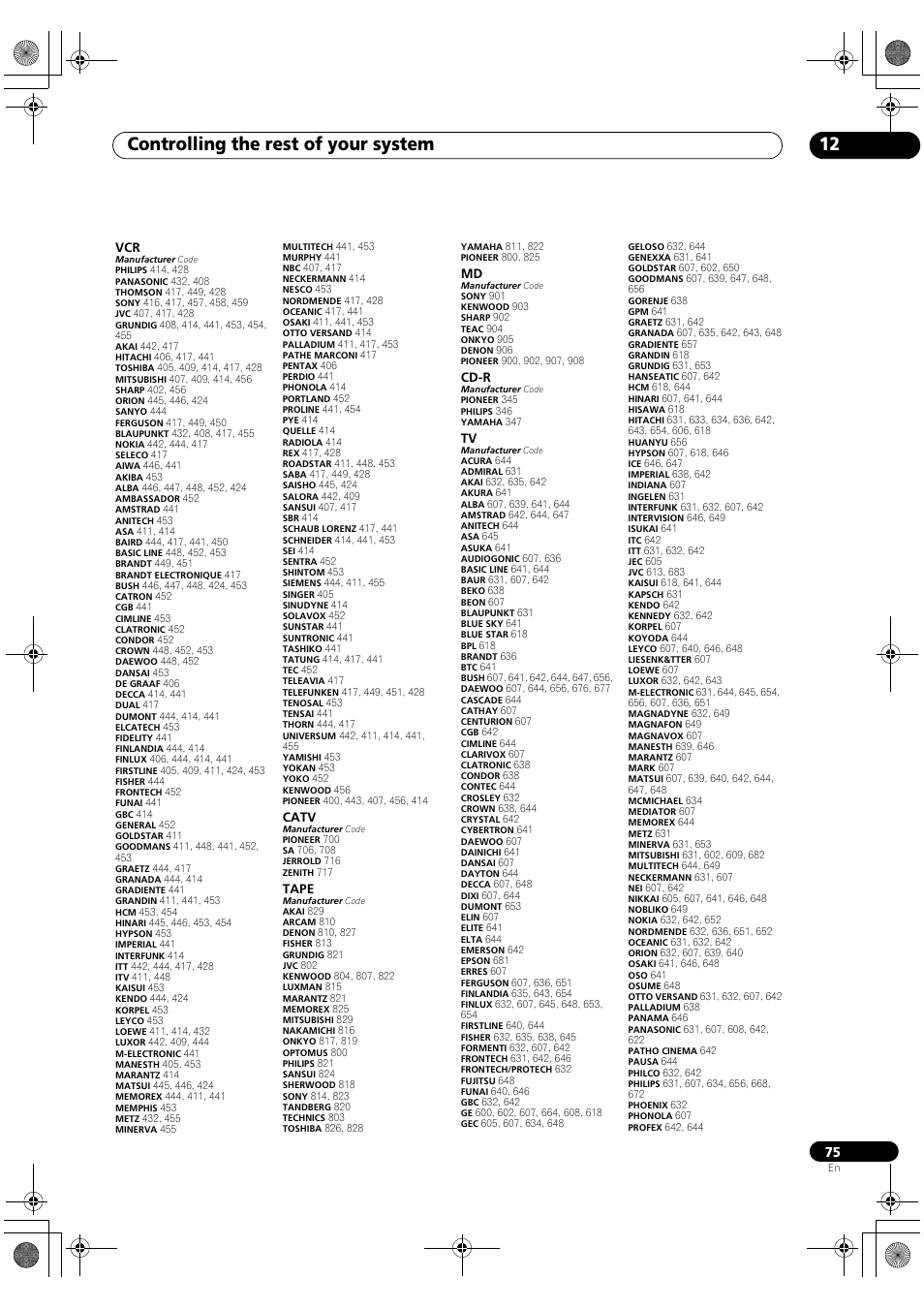 Controlling the rest of your system 12 | Pioneer VSX-1018AH-S User Manual | Page 75 / 96