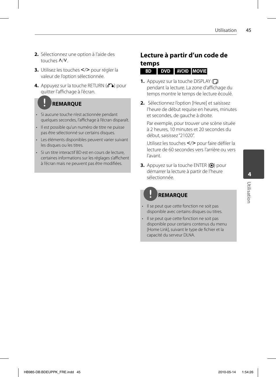 Lecture à partir d’un code de temps | Pioneer BCS-303 User Manual | Page 119 / 448