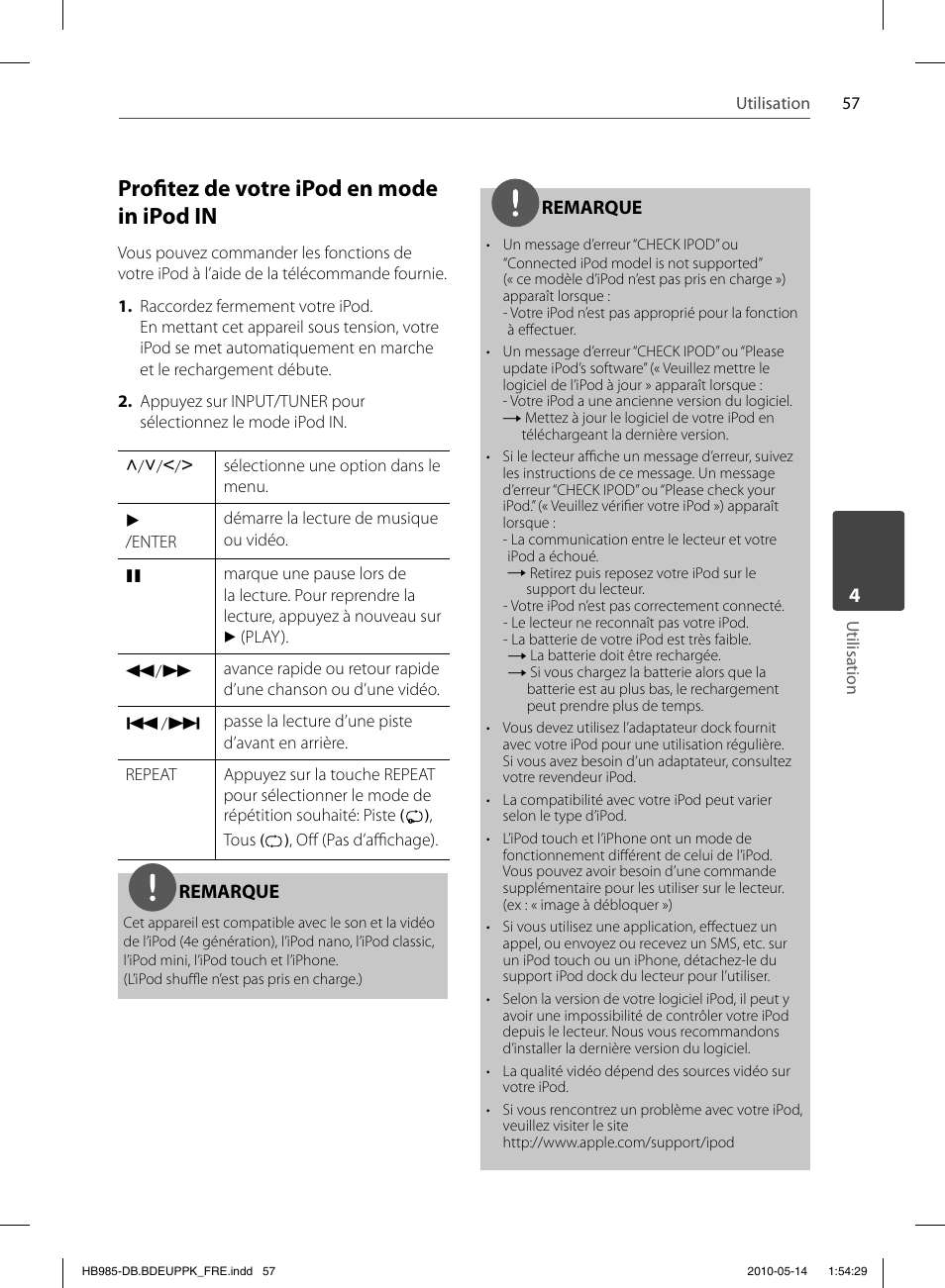 Profi tez de votre ipod en mode in ipod in | Pioneer BCS-303 User Manual | Page 131 / 448