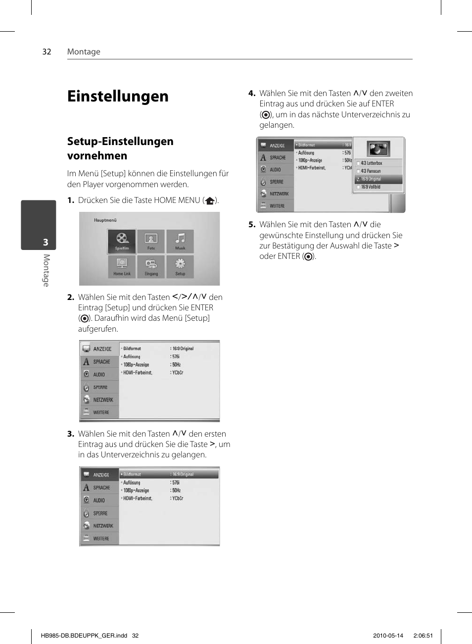 Einstellungen, Setup-einstellungen vornehmen | Pioneer BCS-303 User Manual | Page 180 / 448