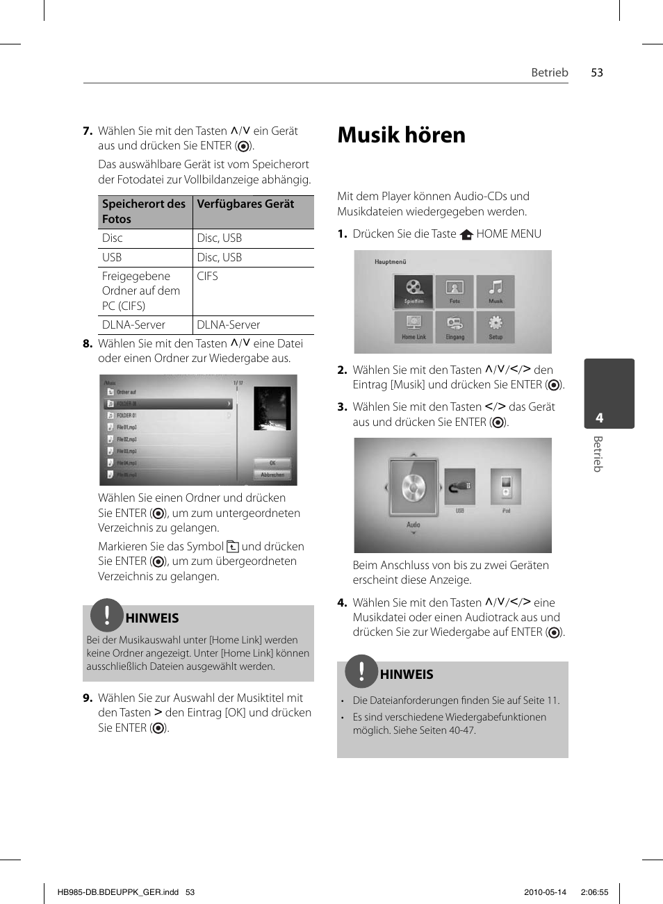 Musik hören | Pioneer BCS-303 User Manual | Page 201 / 448