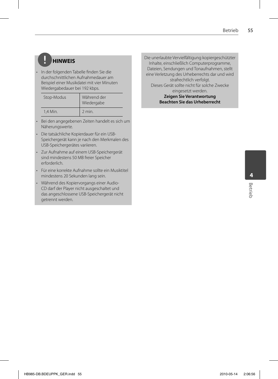 Hinweis | Pioneer BCS-303 User Manual | Page 203 / 448