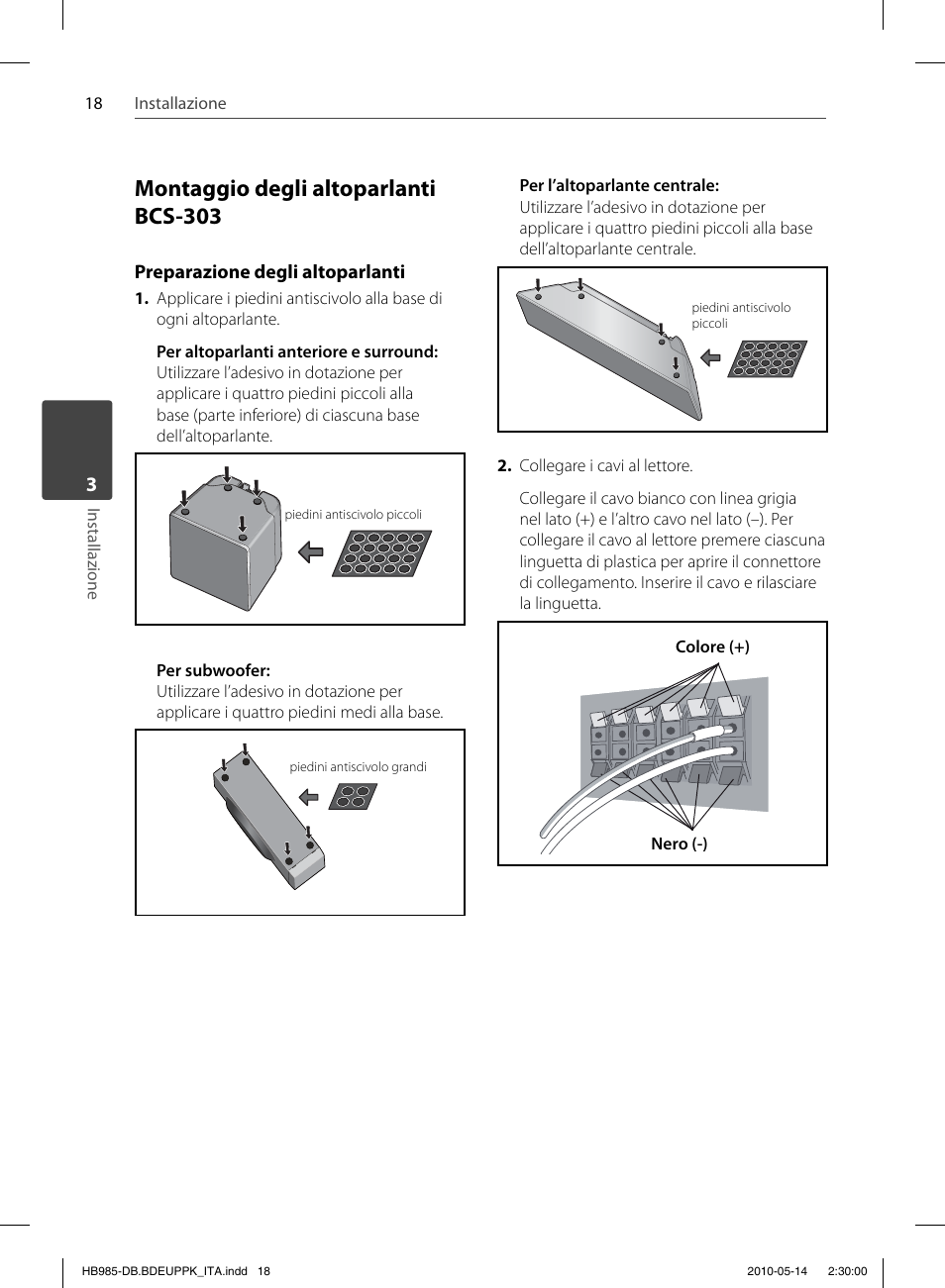 Montaggio degli altoparlanti bcs-303 | Pioneer BCS-303 User Manual | Page 240 / 448