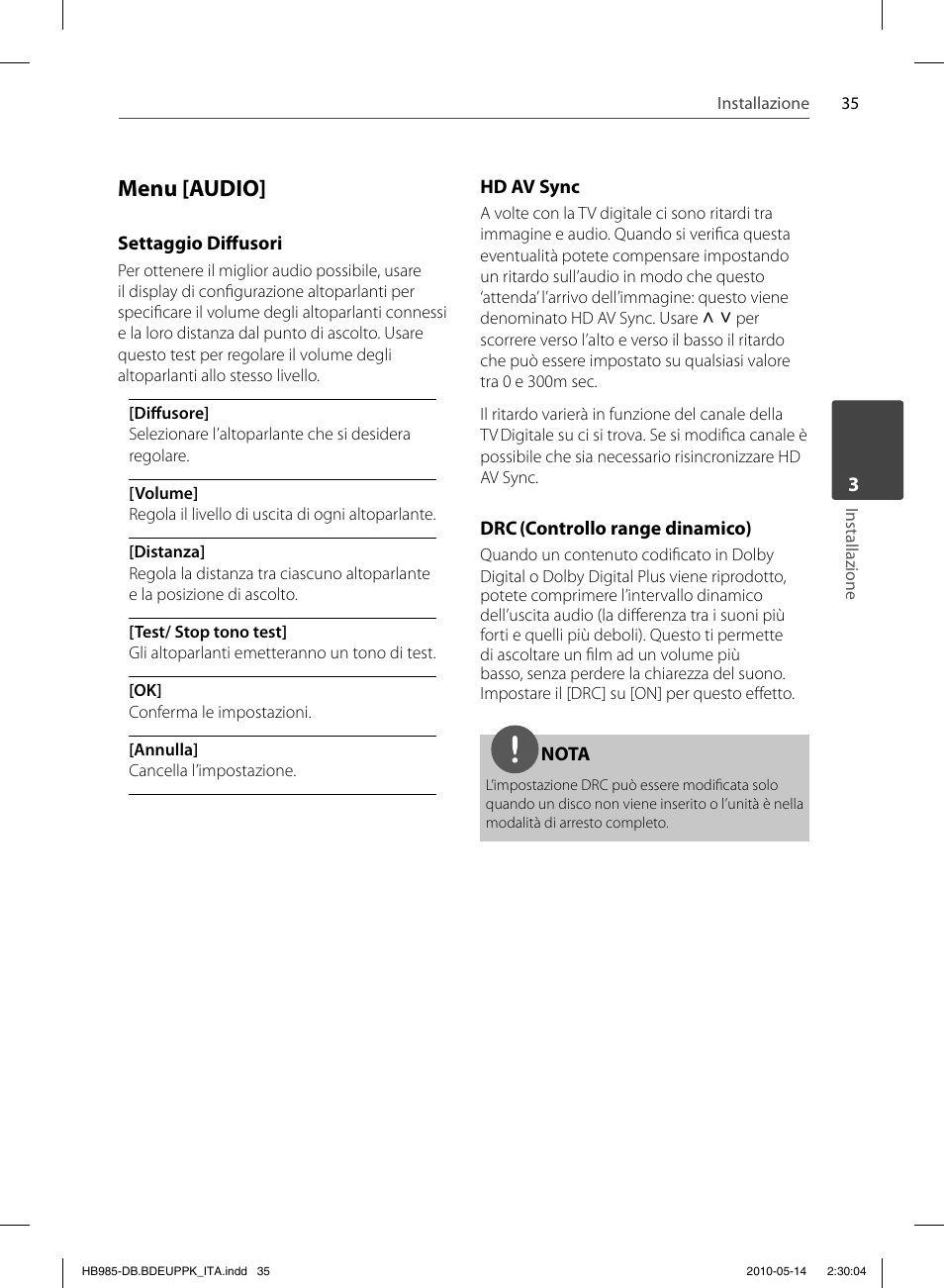 Menu [audio | Pioneer BCS-303 User Manual | Page 257 / 448