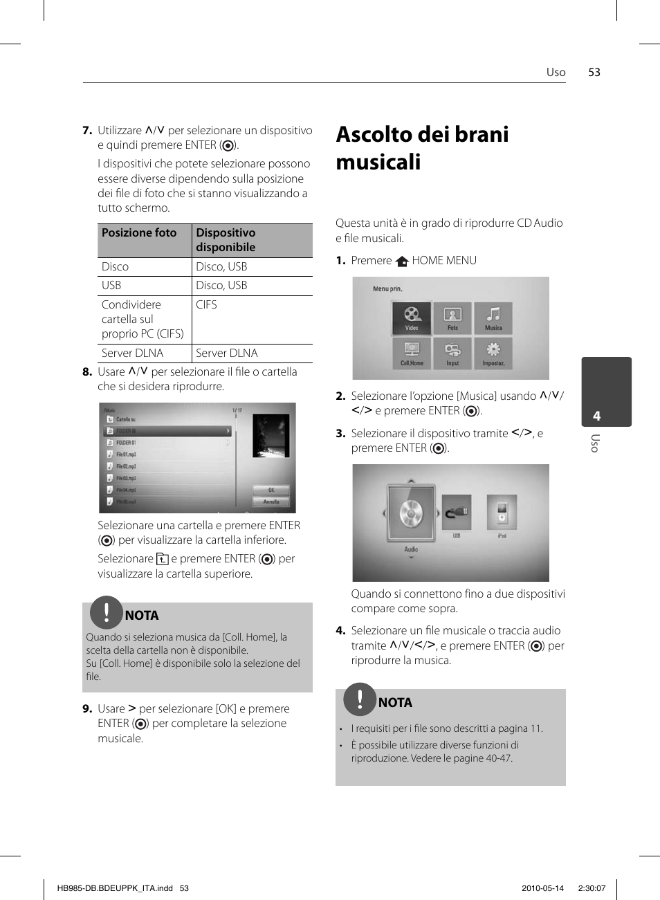 Ascolto dei brani musicali | Pioneer BCS-303 User Manual | Page 275 / 448
