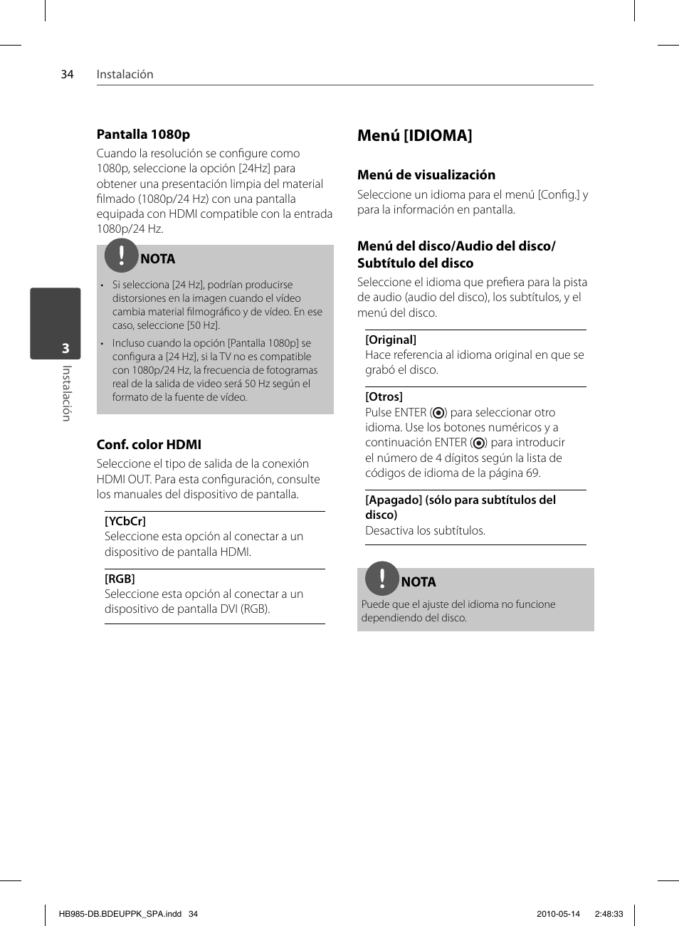 Menú [idioma | Pioneer BCS-303 User Manual | Page 330 / 448