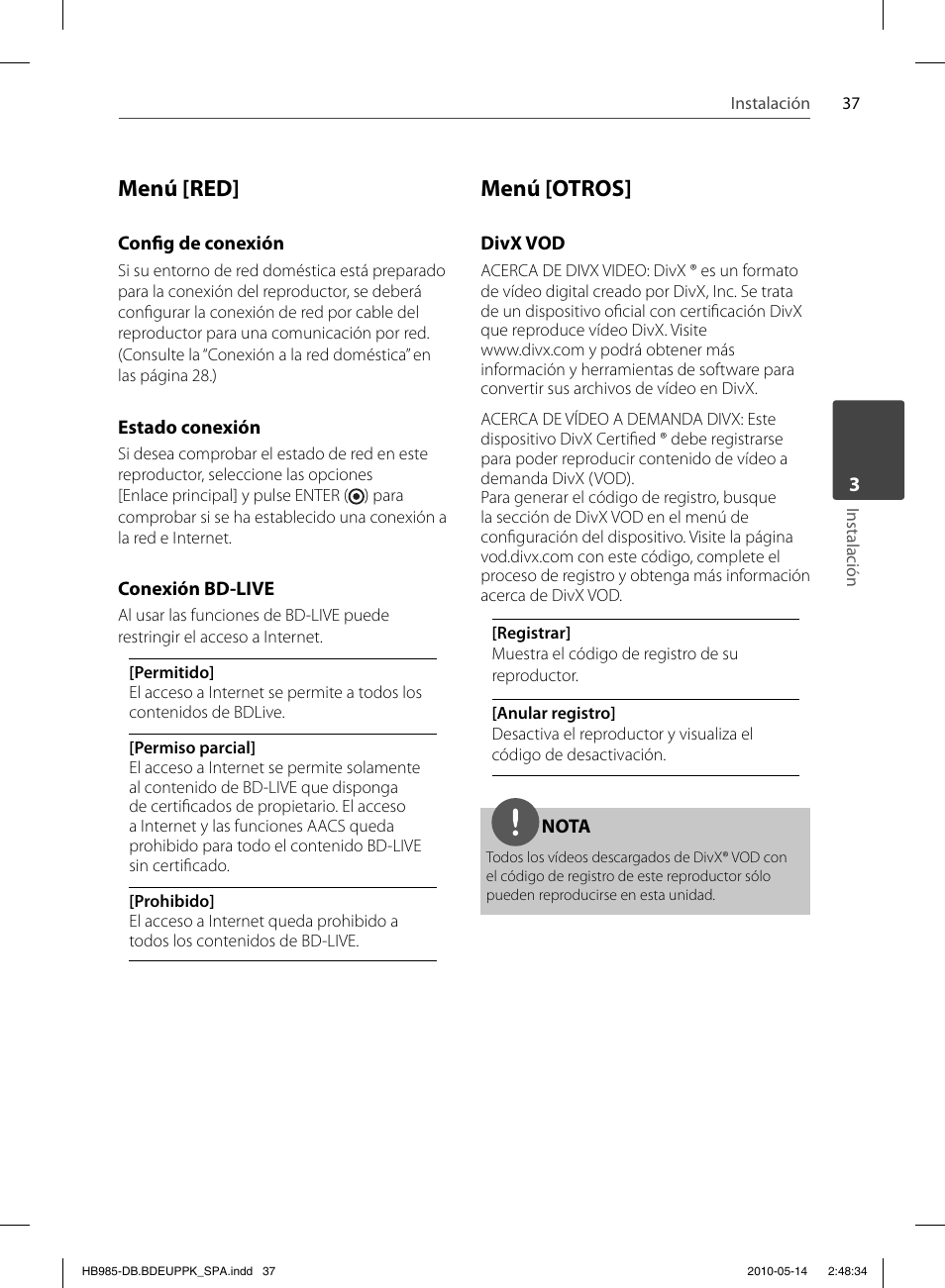Menú [red, Menú [otros | Pioneer BCS-303 User Manual | Page 333 / 448