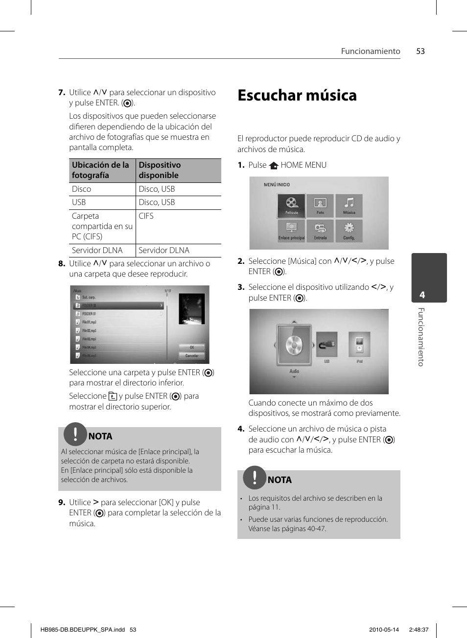 Escuchar música | Pioneer BCS-303 User Manual | Page 349 / 448