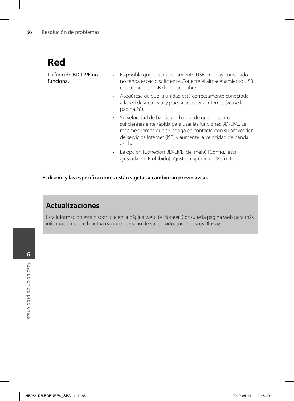 Actualizaciones | Pioneer BCS-303 User Manual | Page 362 / 448