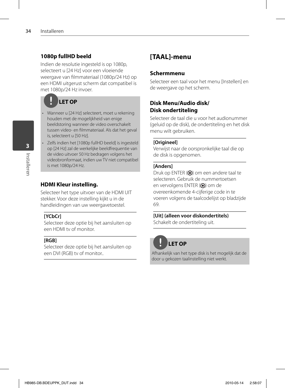 Taal]-menu | Pioneer BCS-303 User Manual | Page 404 / 448